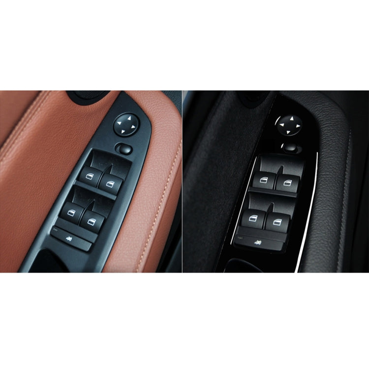 Car Left Drive Window Lift Panel + Start Button Decorative Sticker for BMW X5 E70 2008-2013 / X6 E71 2009-2014(Black) - In Car by buy2fix | Online Shopping UK | buy2fix