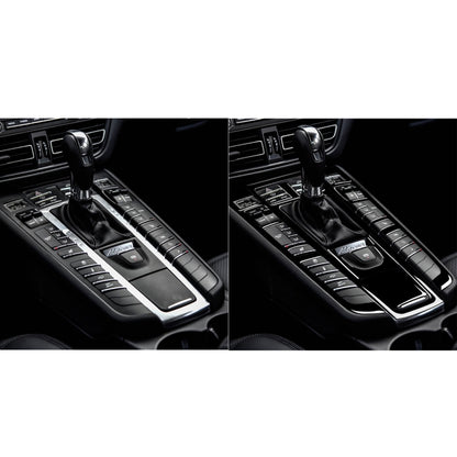 For Porsche Macan 2014-2021 Car Gear Panel Decorative Sticker 5pcs / Set, Left and Right Drive Universal (Black) - In Car by buy2fix | Online Shopping UK | buy2fix