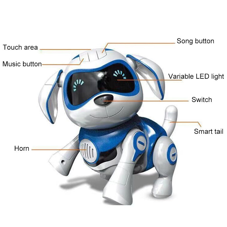 USB Charging Smart Touch Sensing Machine Dog Children Electric Toys, Supports Walking & Gnawing Bones & Lights & Music(Pink) - Music Toys by buy2fix | Online Shopping UK | buy2fix