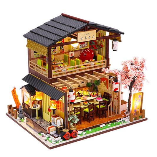 Creative DIY Assembled Model House Japanese Sushi Restaurant Birthday Gift - DIY Developmental Toys by buy2fix | Online Shopping UK | buy2fix