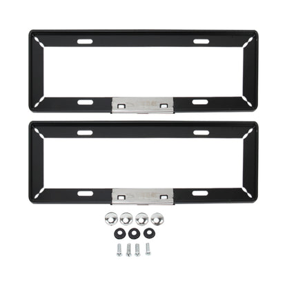 2 PCS Simple and Beautiful Car License Plate Frame Holder Universal License Plate Holder Car Accessories(Black) - License Plate Covers & Frames by buy2fix | Online Shopping UK | buy2fix