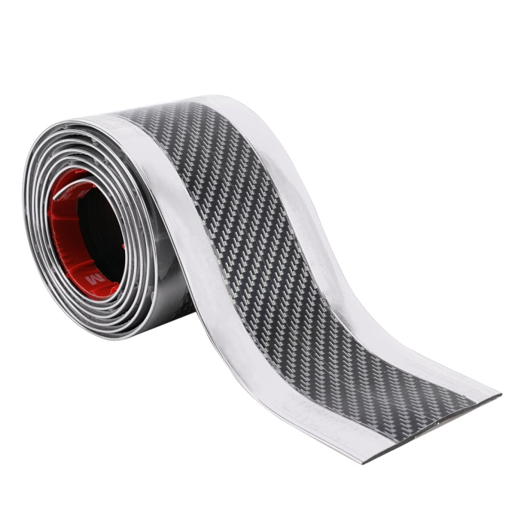 Universal Electroplate Carbon Fibre Car Door Threshold Decoration Strip Decorative Sticker, Size : 5CM x 2M (Silver) - Decorative Strip by buy2fix | Online Shopping UK | buy2fix