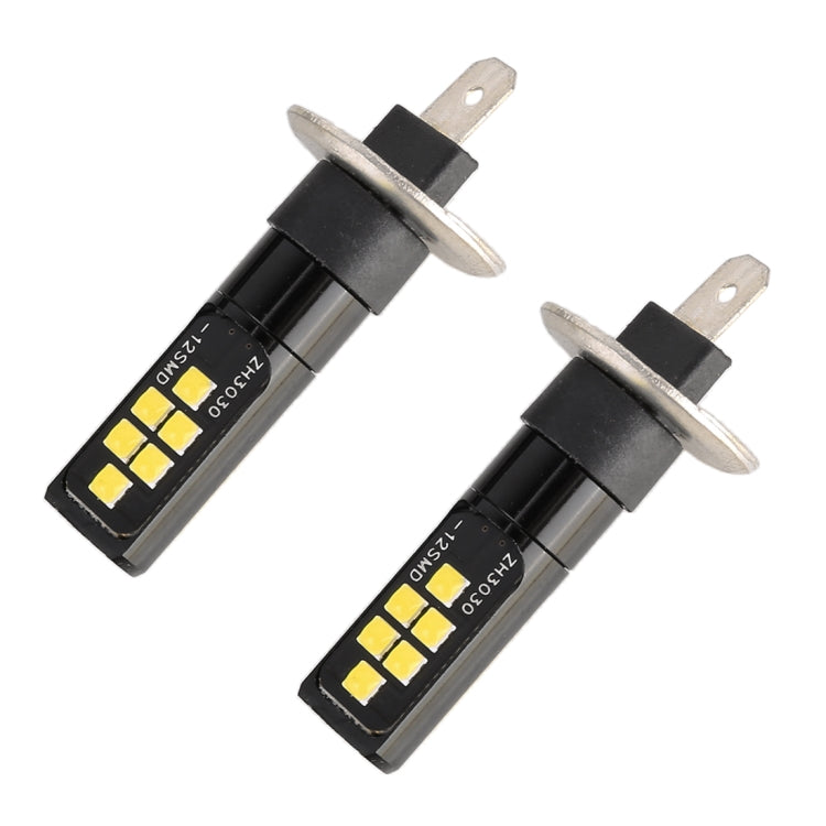 2 PCS H1 DC9-16V / 3.5W / 6000K / 320LM Car Auto Fog Light 12LEDs SMD-ZH3030 Lamps, with Constant Current (White Light) - Fog / Driving Lights by buy2fix | Online Shopping UK | buy2fix