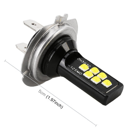 2 PCS H7 DC9-16V / 3.5W / 6000K / 320LM Car Auto Fog Light 12LEDs SMD-ZH3030 Lamps, with Constant Current (White Light) - Fog / Driving Lights by buy2fix | Online Shopping UK | buy2fix