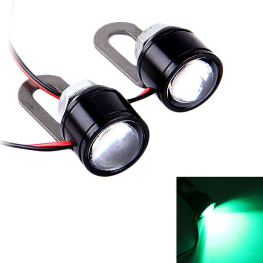 2 PCS 12V 3W Green Light Eagle Eyes LED Strobe Light For Motorcycle ，Wire Length: 90cm - Eagle Eye Lights by buy2fix | Online Shopping UK | buy2fix