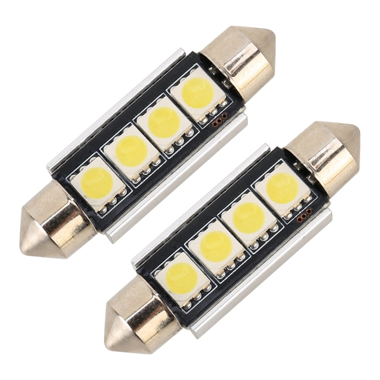 10 PCS 41mm DC12V / 1.7W / 7000K / 70LM 4LEDs SMD-5050 Car Reading Lamp(White Light) - Dome Lights by buy2fix | Online Shopping UK | buy2fix