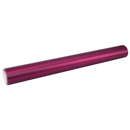 1.52 * 0.5m Waterproof PVC Wire Drawing Brushed Chrome Vinyl Wrap Car Sticker Automobile Ice Film Stickers Car Styling Matte Brushed Car Wrap Vinyl Film (Magenta) - Auto Film by buy2fix | Online Shopping UK | buy2fix