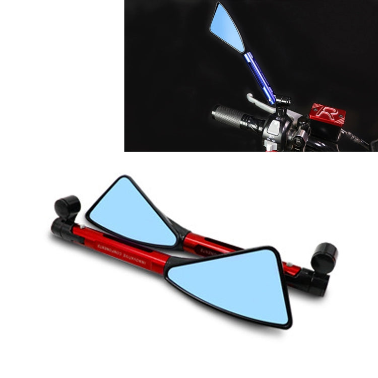 2 PCS Motorcycle Parts CNC Technology Aluminum Alloy Rearview Mirror Side Mirror(Red) - Side Mirrors by buy2fix | Online Shopping UK | buy2fix
