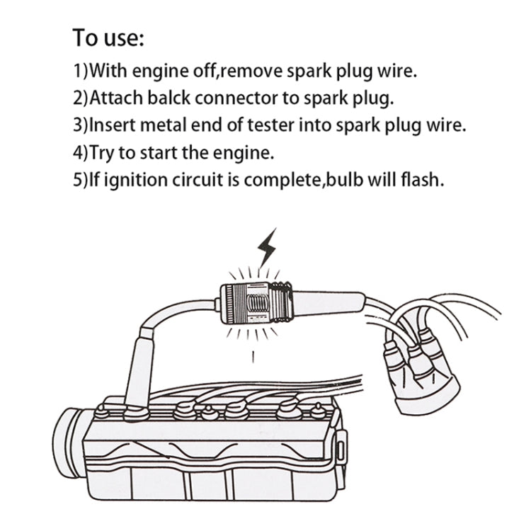 DC 12V Ignition Test Instrument Spark Plug Ignition Detector Auto Diagnostic Test Tool - In Car by buy2fix | Online Shopping UK | buy2fix