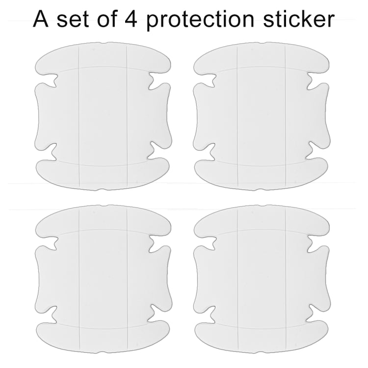 4 PCS Car-Styling Car Door Handle Scratches Resistant Sticker (White) - Decorative Sticker by buy2fix | Online Shopping UK | buy2fix