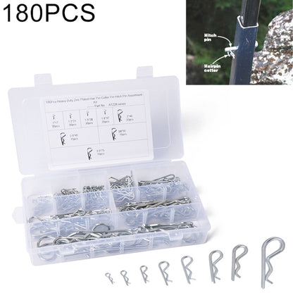 180 PCS Heavy Duty Zinc Plated Cotter R Tractor Clip Pin for Car / Boat / Garages - In Car by buy2fix | Online Shopping UK | buy2fix