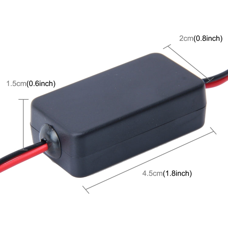 12V Car Auto Rear View Camera Voltage Signal Ballast Ripple Splash Screen Interferenc Power Filter - In Car by buy2fix | Online Shopping UK | buy2fix