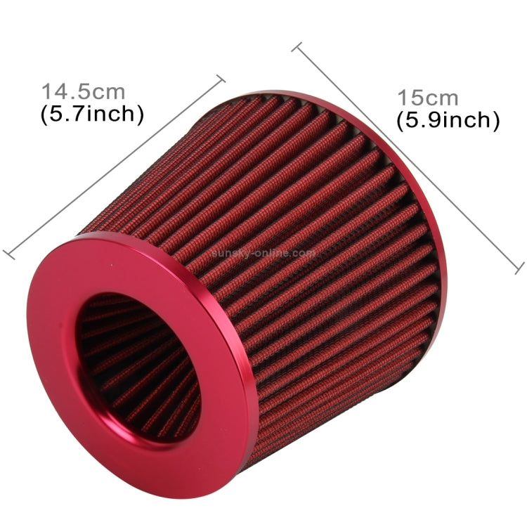 Universal Car Air Filter Mechanic Supercharger Car Car Filter Kits Air Intake Cool Filter, Size: 14.5*15cm(Red)(Red) - In Car by buy2fix | Online Shopping UK | buy2fix