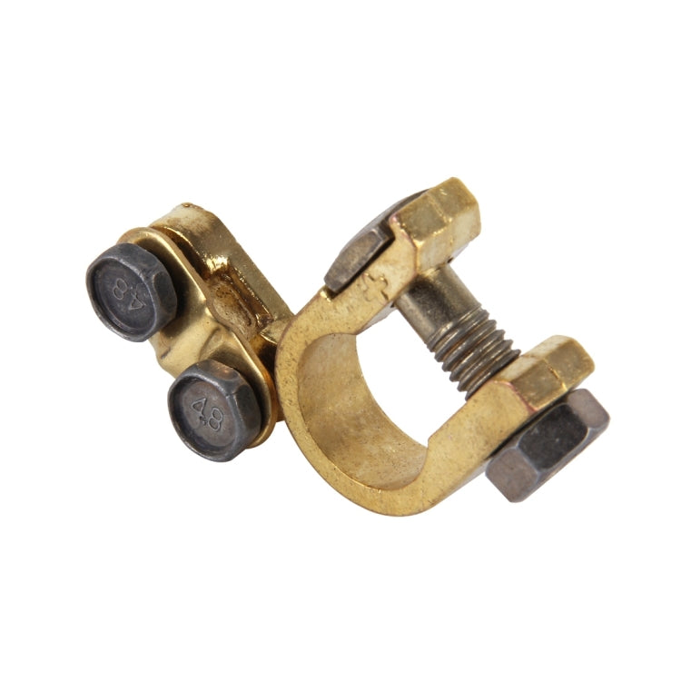 2 PCS Brass Positive and Nagative Car Battery Connectors Terminals Clamps Clips, Inner Diameter: 1.7cm - In Car by buy2fix | Online Shopping UK | buy2fix