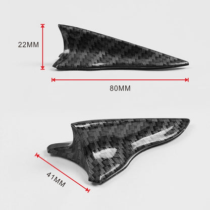 10 PCS Universal Car Carbon Fiber Shark Fin Diffuser Vortex Generator Roof Spoiler - Decorative Sticker by buy2fix | Online Shopping UK | buy2fix