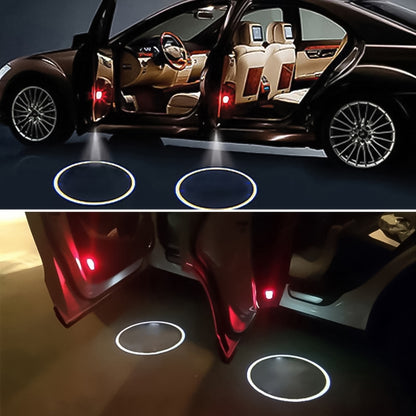 2 PCS LED Ghost Shadow Light, Car Door LED Laser Welcome Decorative Light, Display Logo for Porsche Car Brand(Red) - Door Lights by buy2fix | Online Shopping UK | buy2fix