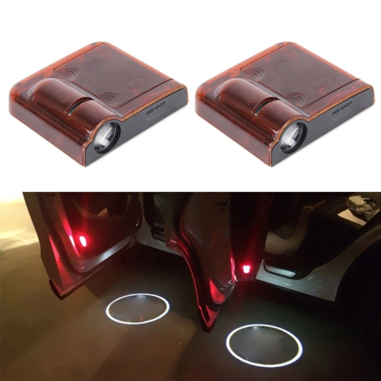 2 PCS LED Ghost Shadow Light, Car Door LED Laser Welcome Decorative Light, Display Logo for KIA K2 Car Brand(Red) - Door Lights by buy2fix | Online Shopping UK | buy2fix