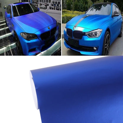 1.52m × 0.5m Ice Blue Metallic Matte Icy Ice Car Decal Wrap Auto Wrapping Vehicle Sticker Motorcycle Sheet Tint Vinyl Air Bubble Free(Dark Blue) - Auto Film by buy2fix | Online Shopping UK | buy2fix