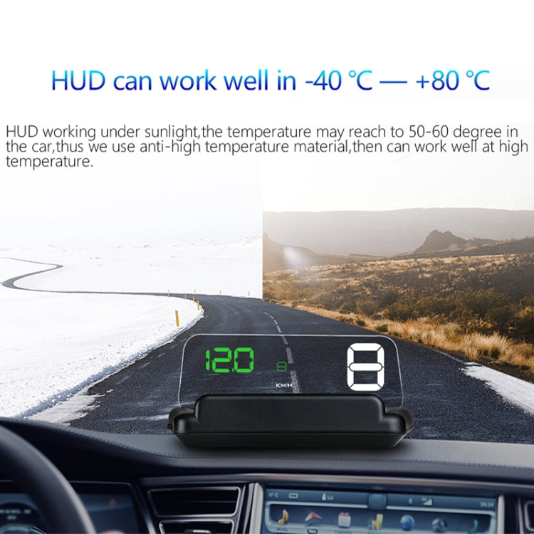 C500 Car HUD Virtual HD Projection Head-up Display, With Adjustable Reflection Board, Speed & RPM & Water Temperature & Oil Consumption & Driving Distance / Time & Voltage Display, Over Speed Alarm, Connect OBD2 Interface(White) - Head Up Display System by buy2fix | Online Shopping UK | buy2fix