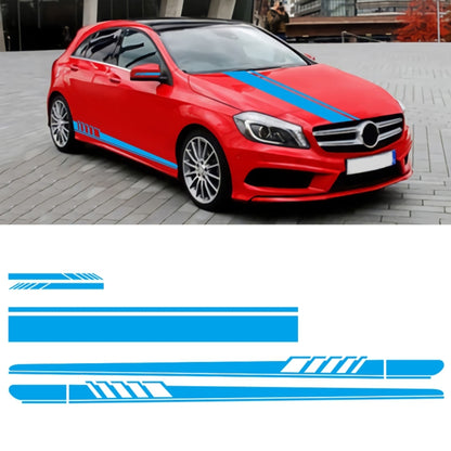 5 in 1 Car Styling Stripe Hood PVC Sticker Auto Decorative Sticker (Blue) - Decorative Sticker by buy2fix | Online Shopping UK | buy2fix