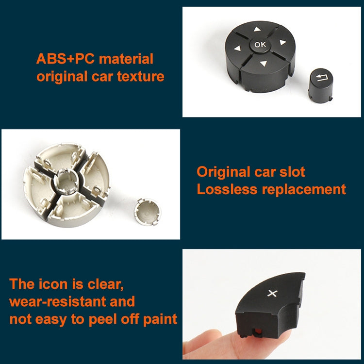 1 Pair Car Steering Wheel Switch Buttons Panel for Mercedes-Benz W204 2007-2014, Left Driving(Black) - In Car by buy2fix | Online Shopping UK | buy2fix