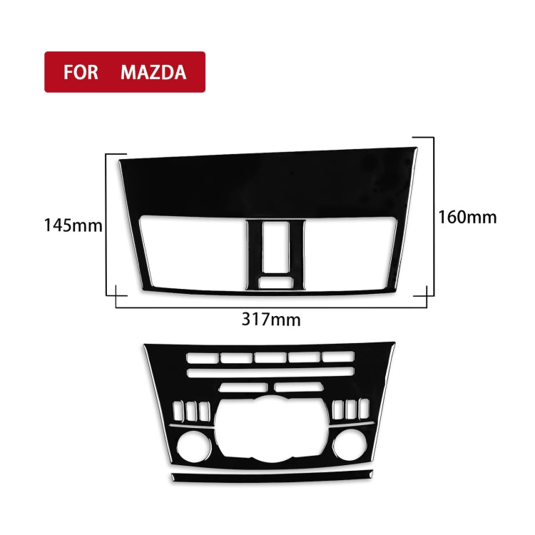 For Mazda 3 Axela 2010-2013 4 in 1 Car Central Control Radio Set B Decorative Sticker, Right Drive - In Car by buy2fix | Online Shopping UK | buy2fix