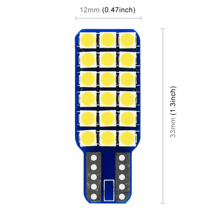 2 PCS T10 / W5W / 168 DC12V 1.8W 6000K 140LM 18LEDs SMD-3030 Car Reading Lamp Clearance Light, with Decoder - In Car by buy2fix | Online Shopping UK | buy2fix