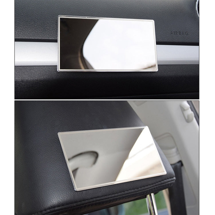 Portable Car Sunshade Makeup Mirror Stainless Steel Vanity Mirror, Size: 110 x 65mm - In Car by buy2fix | Online Shopping UK | buy2fix