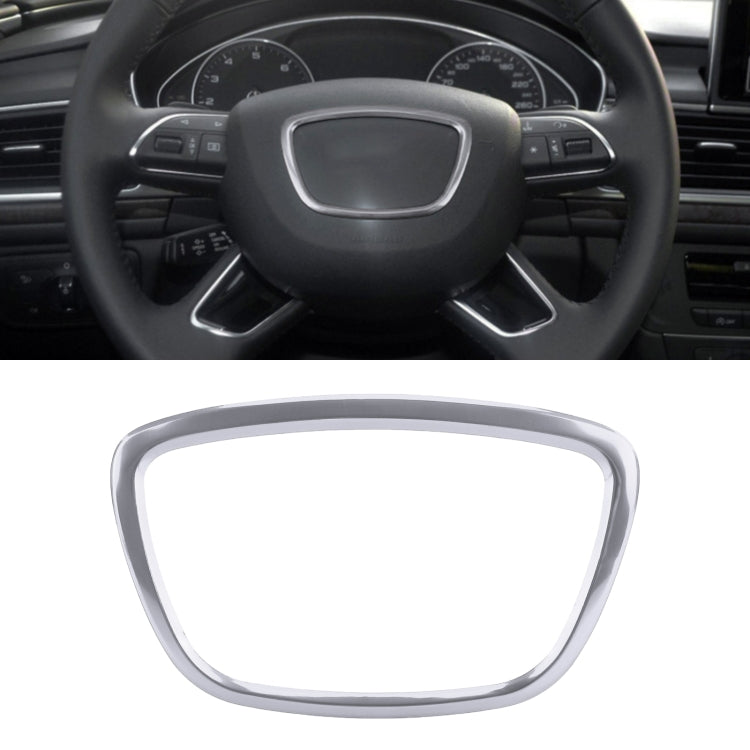 Car Auto Steering Wheel Ring Cover Trim Sticker Decoration for Audi (Silver) - In Car by buy2fix | Online Shopping UK | buy2fix