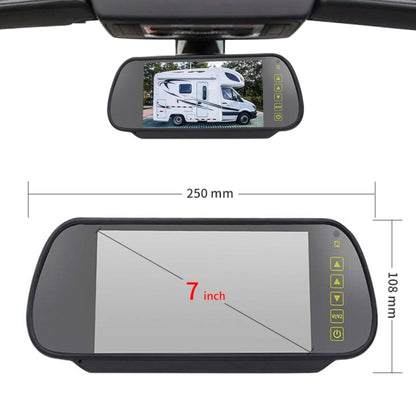 PZ473 Car Waterproof 170 Degree Brake Light View Camera + 7 inch Rearview Monitor for Volkswagen T6 Single Door - In Car by buy2fix | Online Shopping UK | buy2fix