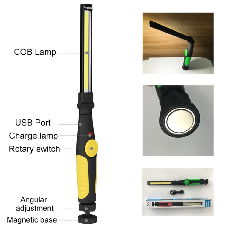 Car Home Car Work Maintenance Lamp Inspection Maintenance Light Emergency COB Charging Lamp(Yellow) - In Car by buy2fix | Online Shopping UK | buy2fix