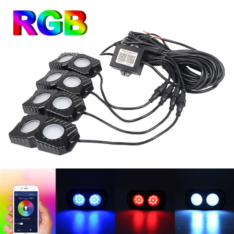 DC12-24V 18/27/36W 4 in 1 Dual-row RGB Mobile Phone Bluetooth APP Control Car Bottom Light / Chassis Light / Yacht Deck Light - In Car by buy2fix | Online Shopping UK | buy2fix