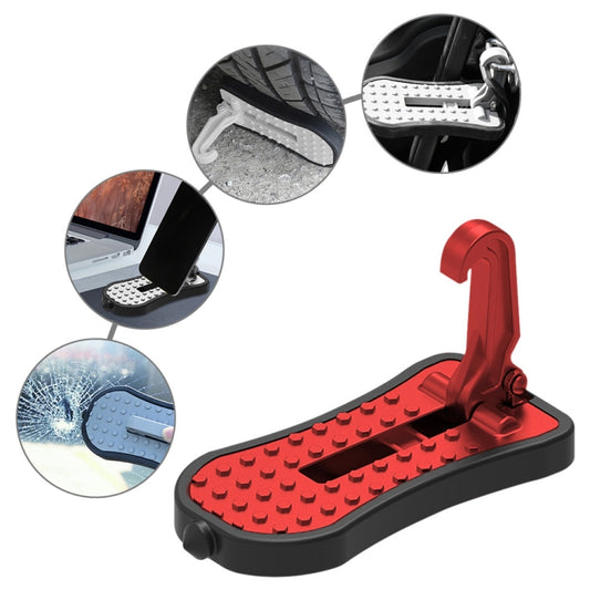 Multi-functional Car Door Sill Step Pedals Pads with Safety Hammer(Red) - In Car by buy2fix | Online Shopping UK | buy2fix