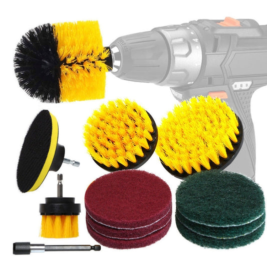 12 in 1 Floor Wall Window Glass Cleaning Descaling Electric Drill Brush Head Set, Random Color Delivery - Home & Garden by buy2fix | Online Shopping UK | buy2fix