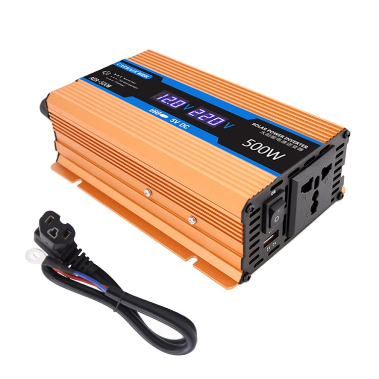 Carmaer 48V to 220V 500W Car Multi-function Double Digital Display Inverter Household Power Converter - In Car by buy2fix | Online Shopping UK | buy2fix