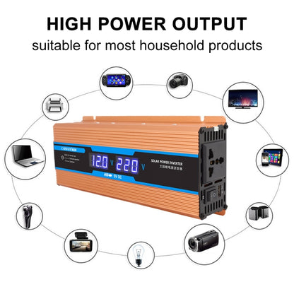 Carmaer 60V to 220V 1600W Car Multi-function Double Digital Display Inverter Household Power Converter - In Car by buy2fix | Online Shopping UK | buy2fix