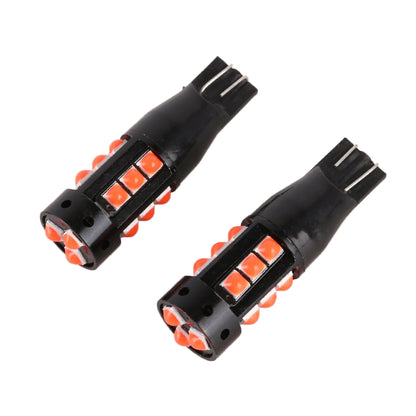 2 PCS T10 DC12V / 6.5W Car Clearance Light 15LEDs SMD-3030 Lamp Beads (Red Light) - In Car by buy2fix | Online Shopping UK | buy2fix