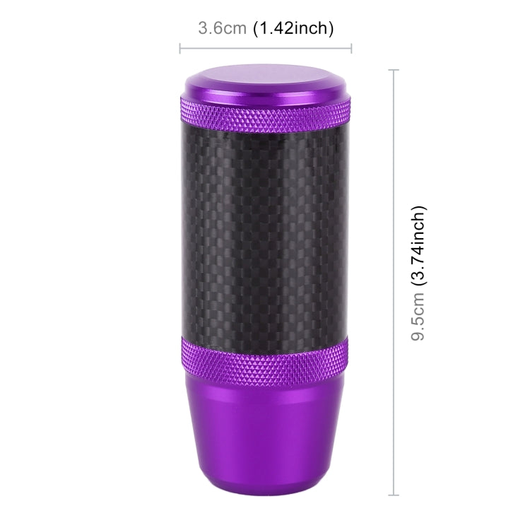 Universal Car Carbon Fiber Metal Gear Shift Knob (Purple) - In Car by buy2fix | Online Shopping UK | buy2fix