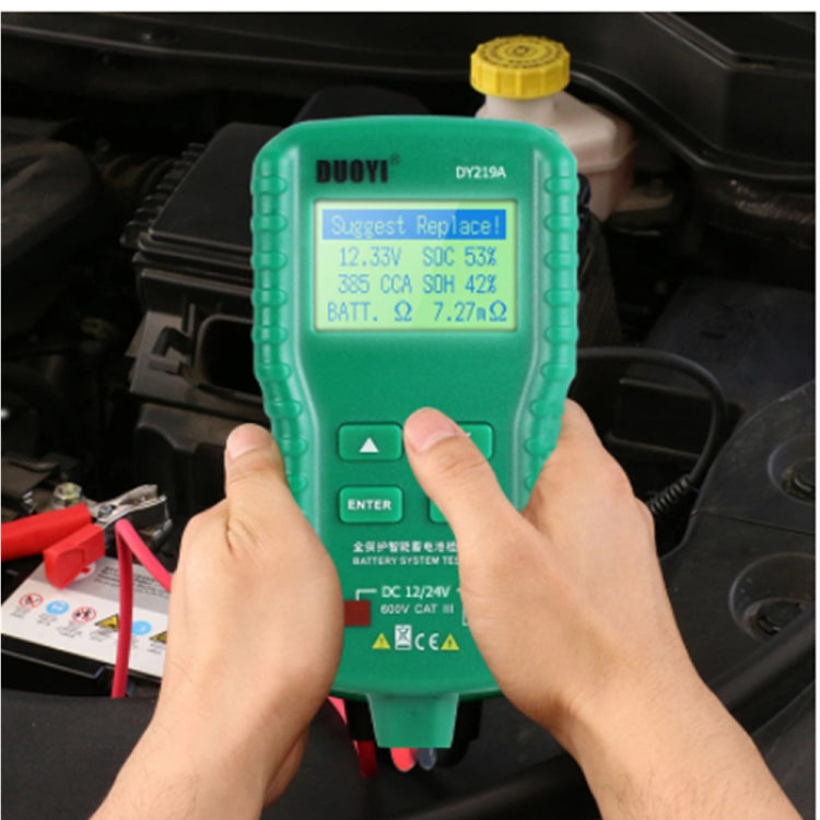 DUOYI DY219A Car 12V / 24V Digital Battery Analyzer Fault Diagnostic Device - In Car by buy2fix | Online Shopping UK | buy2fix
