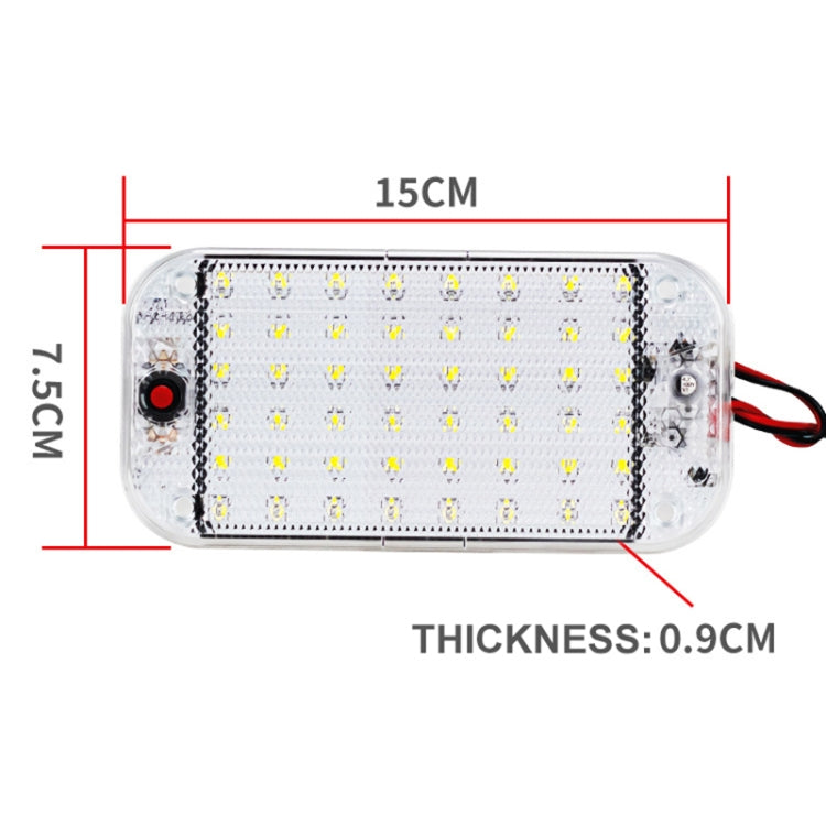 2 PCS ZS-3350 DC12-85V High Bright 48LEDs Lamp Beads Car Dome Light Cabin Light Bar - In Car by buy2fix | Online Shopping UK | buy2fix