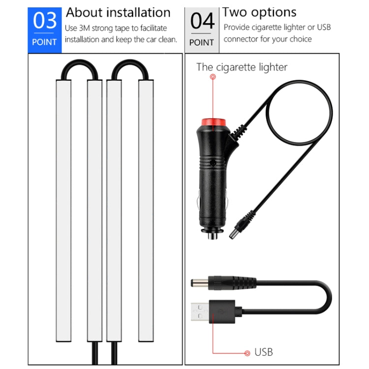 Y12 Cigarette Lighter Car Colorful RGB Foot LED Atmosphere Light - In Car by buy2fix | Online Shopping UK | buy2fix