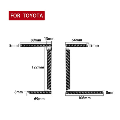 Car Carbon Fiber Central Air Outlet Decorative Sticker for Toyota Highlander 2014-2019, Left Drive - In Car by buy2fix | Online Shopping UK | buy2fix