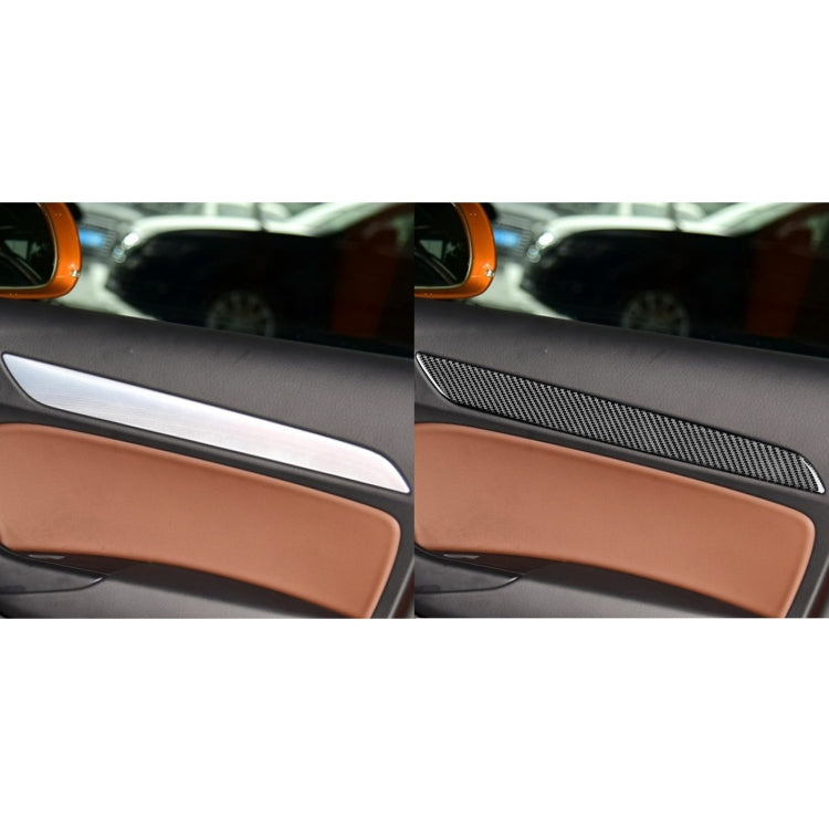 4 PCS / Set Carbon Fiber Car Interior Door Trim Decorative Sticker for Audi Q3 2013-2018,Left and Right Drive Universal - In Car by buy2fix | Online Shopping UK | buy2fix