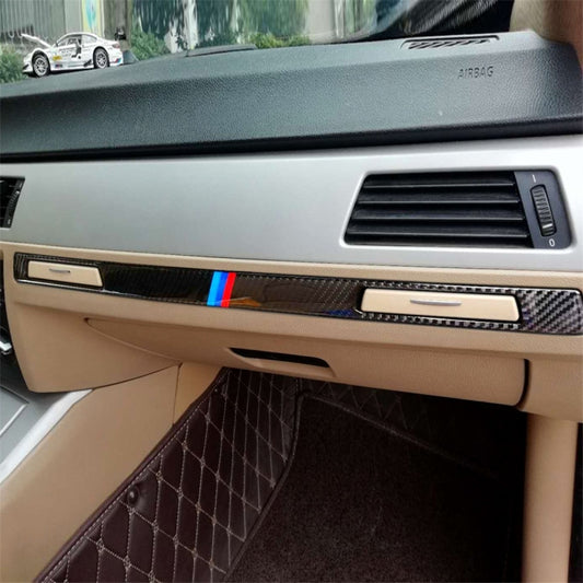 Three Color Carbon Fiber Car Left Driving Middle Control Decorative Sticker for BMW E90 / E92 / E93 2005-2012 -  by buy2fix | Online Shopping UK | buy2fix