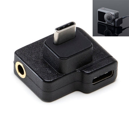 3.5mm + USB-C / Type-C to USB-C / Type-C Mic Mount Microphone Charging Audio Connector Adapter for DJI OSMO Action -  by buy2fix | Online Shopping UK | buy2fix