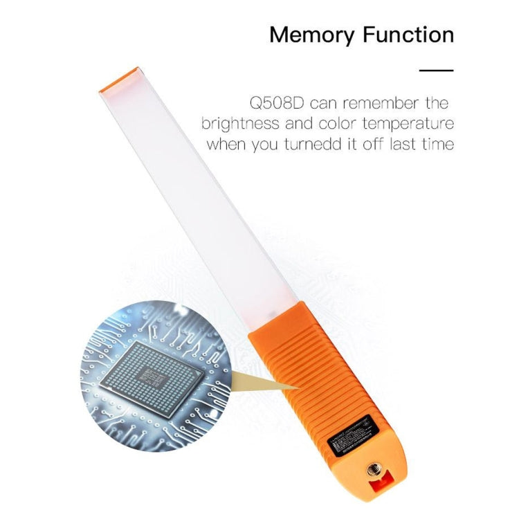 LUXCeO Q508D Dual Color Temperature Photo LED Stick Video Light Handheld LED Fill Light Flash Lighting Lamp(Orange) -  by LUXCeO | Online Shopping UK | buy2fix