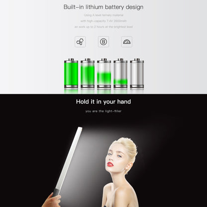 LUXCeO Q508S Dual Color Temperature 1000LM Photo LED Stick Video Light Handheld LED Fill Light Flash Lighting Lamp (Black) -  by LUXCeO | Online Shopping UK | buy2fix