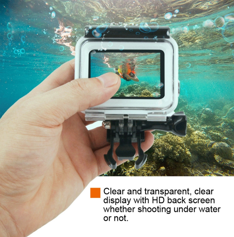 45m Waterproof Housing Protective Case + Touch Screen Back Cover for GoPro NEW HERO /HERO6 /5, with Buckle Basic Mount & Screw & (Purple, Red, Pink) Filters, No Need to Remove Lens (Transparent) - DJI & GoPro Accessories by buy2fix | Online Shopping UK | buy2fix