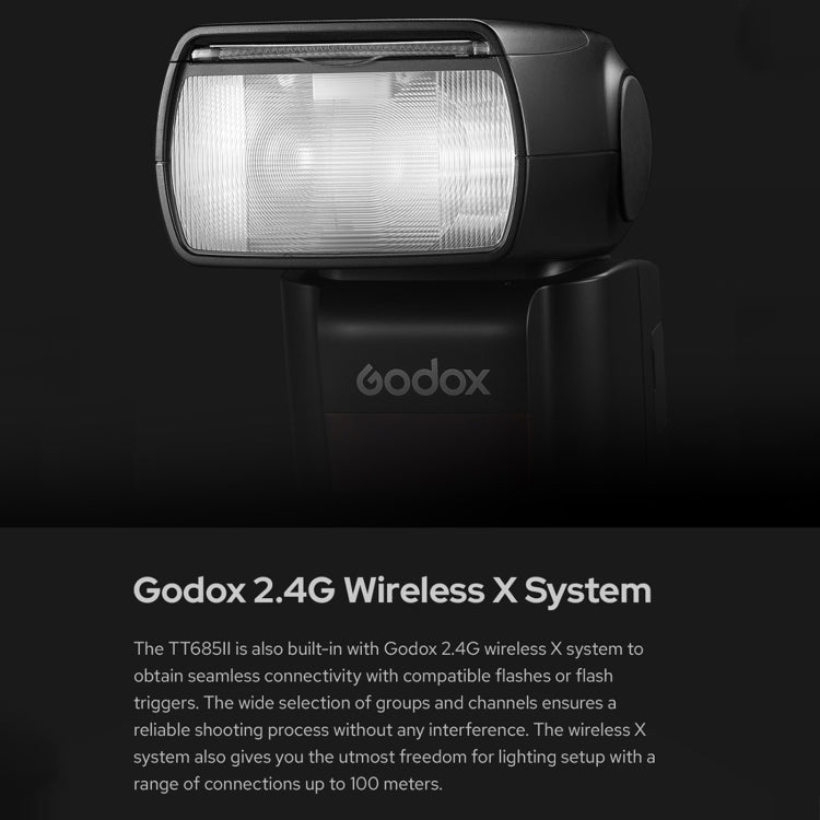 Godox TT685II-N 2.4GHz Wireless TTL HSS 1/8000s Flash Speedlite for Nikon (Black) - Camera Accessories by Godox | Online Shopping UK | buy2fix