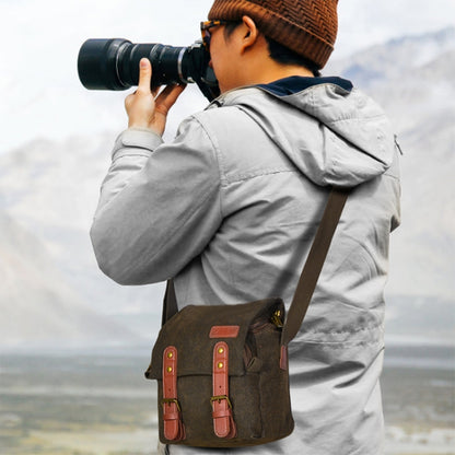 CADEN N1 Simple Retro Multifunctional Canvas Waterproof Digital Camera Photography Bag (Coffee) - Camera Accessories by CADeN | Online Shopping UK | buy2fix